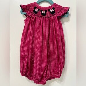 Minnie Mouse Smocked Bubble